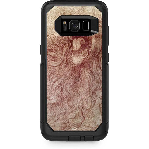Leonardo da Vinci Sketch of a roaring lion Otterbox Commuter Galaxy Skin