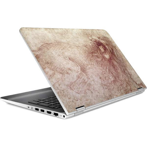 Leonardo da Vinci Sketch of a roaring lion HP Pavilion Skin