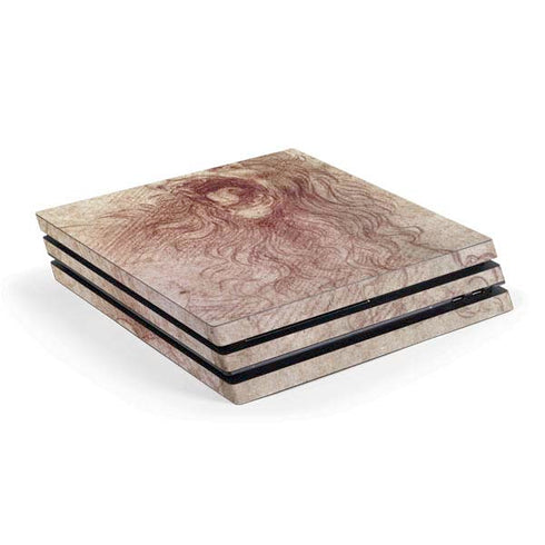 Leonardo da Vinci Sketch of a roaring lion PS4 Pro Console Skin