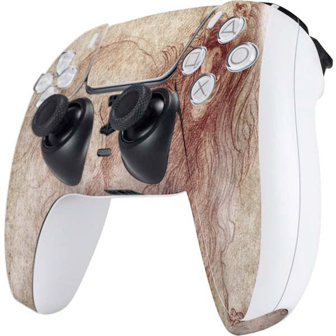 Leonardo da Vinci Sketch of a roaring lion PS5 Controller Skin