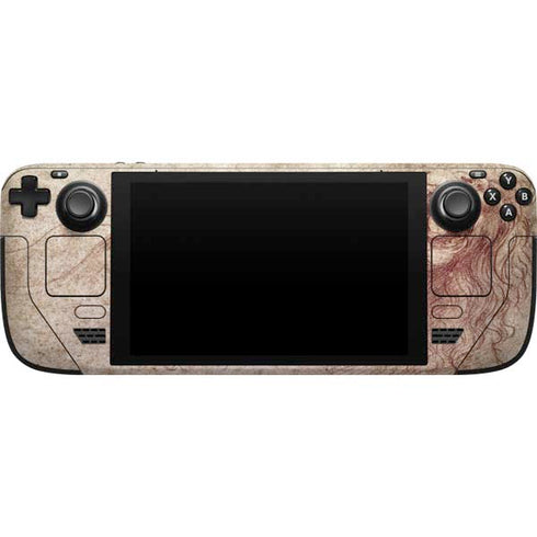 Leonardo da Vinci Sketch of a roaring lion Steam Deck Handheld Gaming Computer Skin