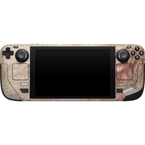 Leonardo da Vinci Sketch of a roaring lion Steam Deck Handheld Gaming Computer Skin