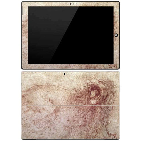 Leonardo da Vinci Sketch of a roaring lion Surface Pro 3 Skin