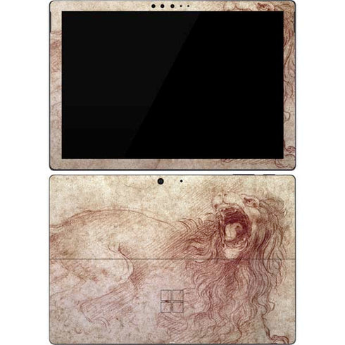 Leonardo da Vinci Sketch of a roaring lion Surface Pro 7 Skin