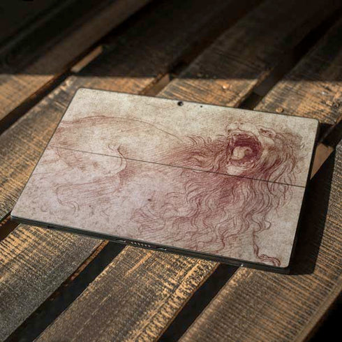 Leonardo da Vinci Sketch of a roaring lion Surface Pro 7 Skin