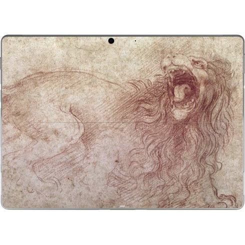 Leonardo da Vinci Sketch of a roaring lion Surface Pro 8 Skin