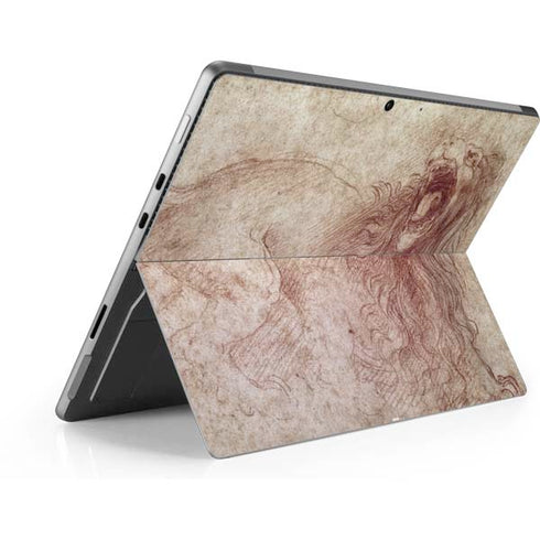 Leonardo da Vinci Sketch of a roaring lion Surface Pro 8 Skin