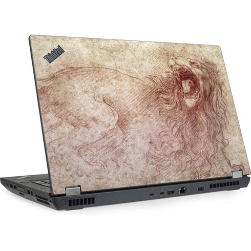 Leonardo da Vinci Sketch of a roaring lion Lenovo ThinkPad Skin