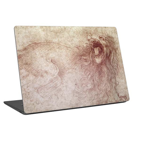 Leonardo da Vinci Sketch of a roaring lion Universal Laptop 16.6in (13.4 x 9.7in) Skin