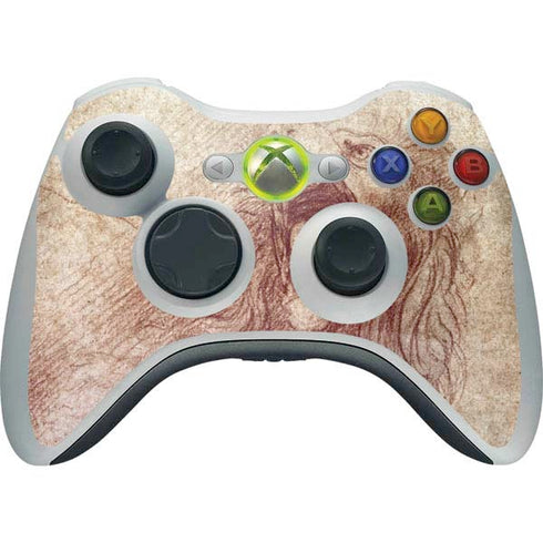 Leonardo da Vinci Sketch of a roaring lion Xbox 360 Wireless Controller Skin