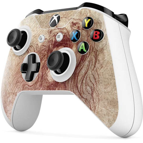 Leonardo da Vinci Sketch of a roaring lion Xbox One S Controller Skin
