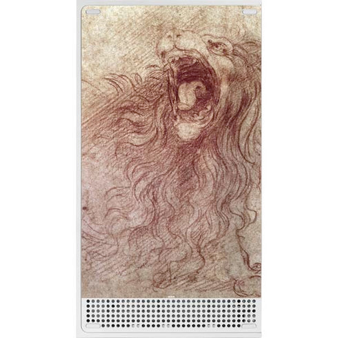 Leonardo da Vinci Sketch of a roaring lion Xbox Series S Console Skin