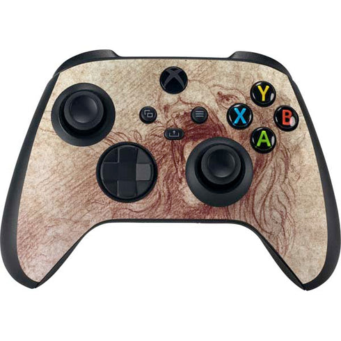 Leonardo da Vinci Sketch of a roaring lion Xbox Series X Controller Skin