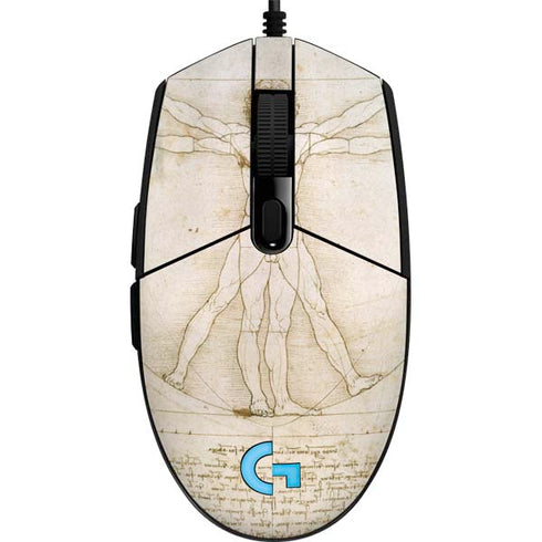 Leonardo da Vinci The Proportions of Man G203 Prodigy RGB Wired Gaming Mouse Skin