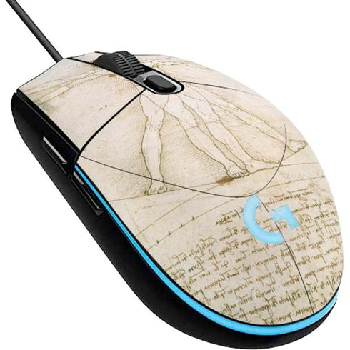 Leonardo da Vinci The Proportions of Man G203 Prodigy RGB Wired Gaming Mouse Skin