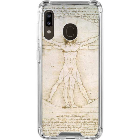Leonardo da Vinci The Proportions of Man Galaxy A30 Clear Case