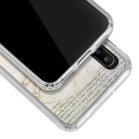 Leonardo da Vinci The Proportions of Man Galaxy A30 Clear Case