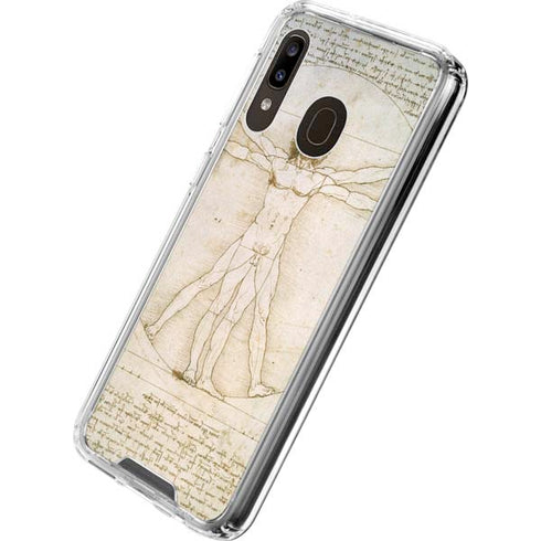 Leonardo da Vinci The Proportions of Man Galaxy A30 Clear Case