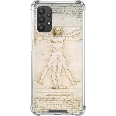 Leonardo da Vinci The Proportions of Man Galaxy A32 5G Clear Case