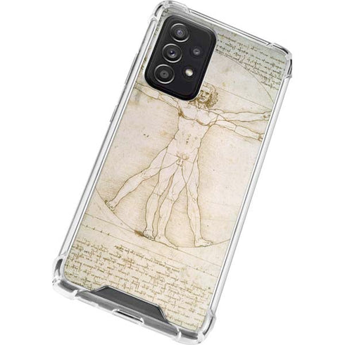 Leonardo da Vinci The Proportions of Man Galaxy A72 5G Clear Case