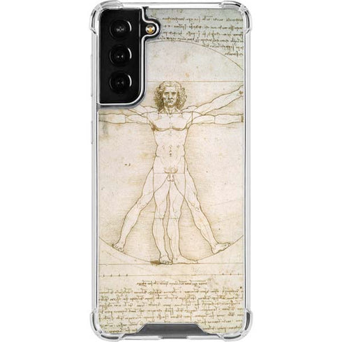 Leonardo da Vinci The Proportions of Man Galaxy S21 FE Clear Case