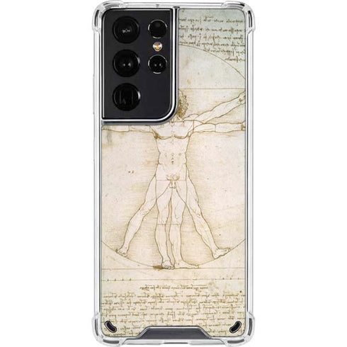Leonardo da Vinci The Proportions of Man Galaxy S21 Ultra 5G Clear Case