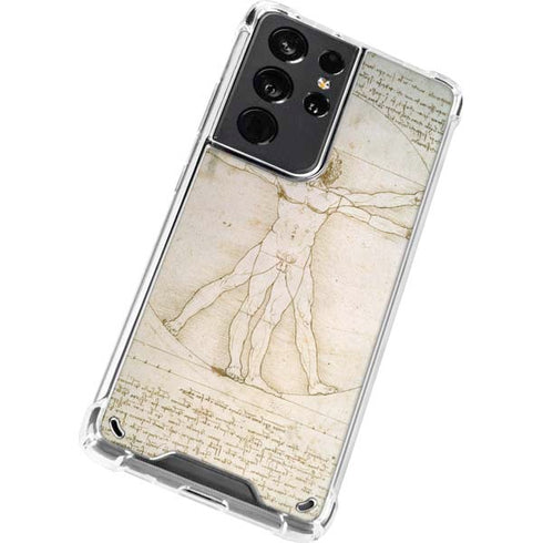 Leonardo da Vinci The Proportions of Man Galaxy S21 Ultra 5G Clear Case