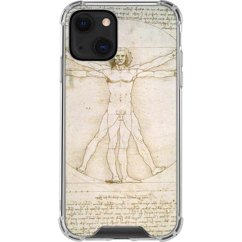 Leonardo da Vinci The Proportions of Man iPhone 13 Mini Clear Case