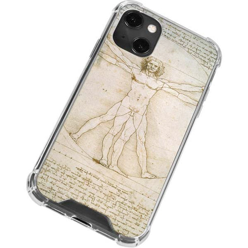 Leonardo da Vinci The Proportions of Man iPhone 14 Plus Clear Case