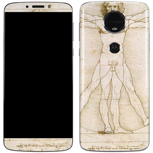 da Vinci - The Proportions of Man by Da Vinci Moto E5 Plus Skin