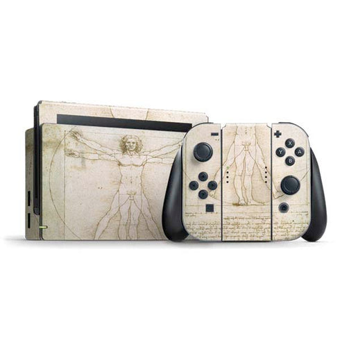 Leonardo da Vinci The Proportions of Man Nintendo Switch Bundle Skin
