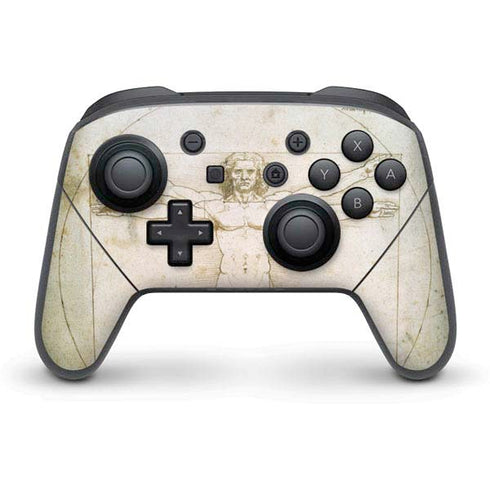 Leonardo da Vinci The Proportions of Man Nintendo Switch Pro Controller Skin