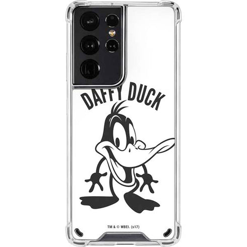 Looney Tunes Daffy Duck Big Head Galaxy S21 Ultra 5G Clear Case