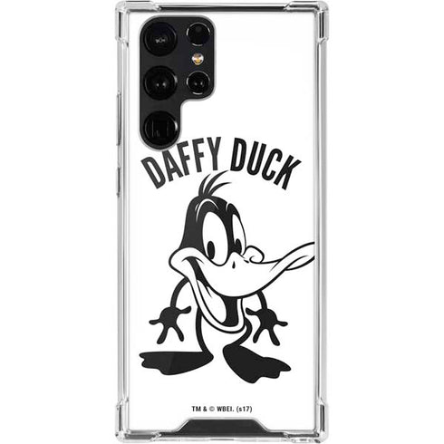 Looney Tunes Daffy Duck Big Head Galaxy S22 Ultra Clear Case