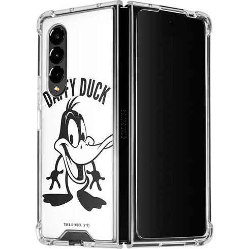Looney Tunes Daffy Duck Big Head Galaxy Z Fold4 5G Clear Case