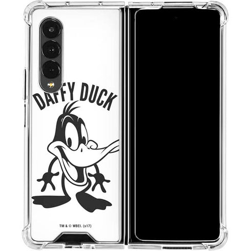 Looney Tunes Daffy Duck Big Head Galaxy Z Fold4 5G Clear Case