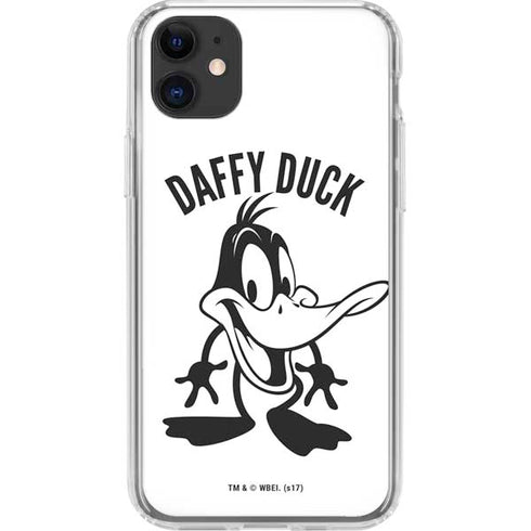 Looney Tunes Daffy Duck Big Head iPhone 11 Clear Case