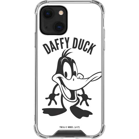 Looney Tunes Daffy Duck Big Head iPhone 13 Mini Clear Case