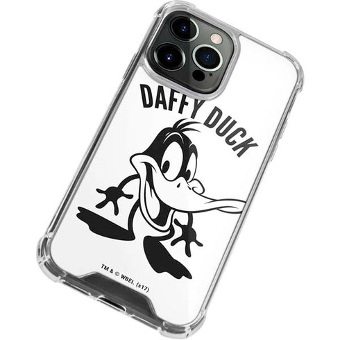Looney Tunes Daffy Duck Big Head iPhone 14 Pro Clear Case