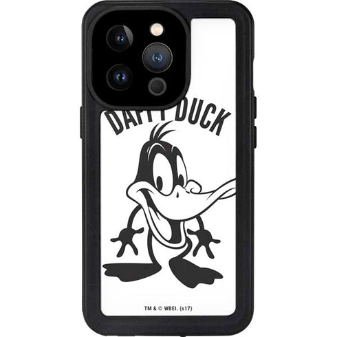 Looney Tunes Daffy Duck Big Head iPhone 14 Pro Waterproof Case