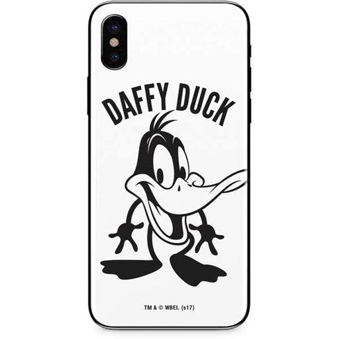 Looney Tunes Daffy Duck Big Head iPhone X Skin