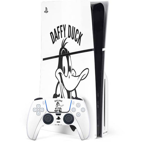 Looney Tunes Daffy Duck Big Head PS5 Slim Disk Bundle Skin