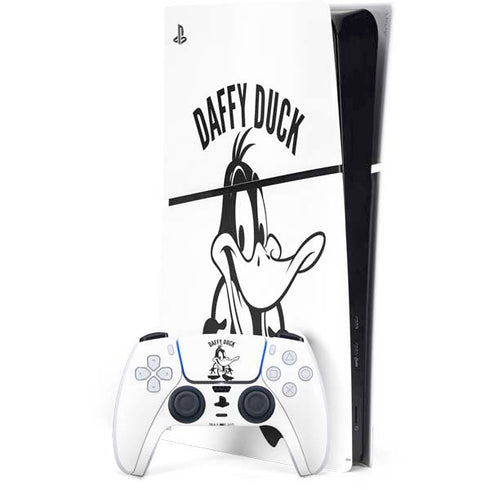 Looney Tunes Daffy Duck Big Head PS5 Slim Digital Edition Bundle Skin