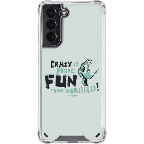 Looney Tunes Daffy Duck Crazy Galaxy S21 5G Clear Case
