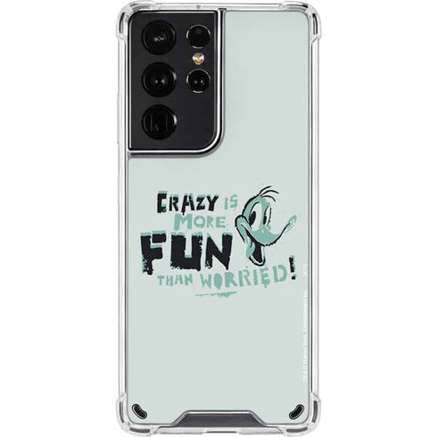 Looney Tunes Daffy Duck Crazy Galaxy S21 Ultra 5G Clear Case