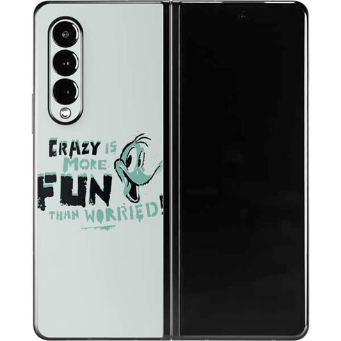 Looney Tunes Daffy Duck Crazy Galaxy Z Fold3 5G Skin