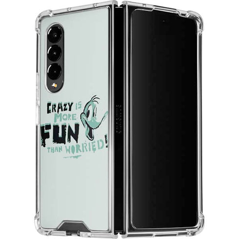Looney Tunes Daffy Duck Crazy Galaxy Z Fold4 5G Clear Case
