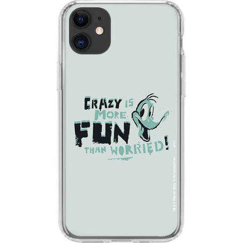 Looney Tunes Daffy Duck Crazy iPhone 11 Clear Case