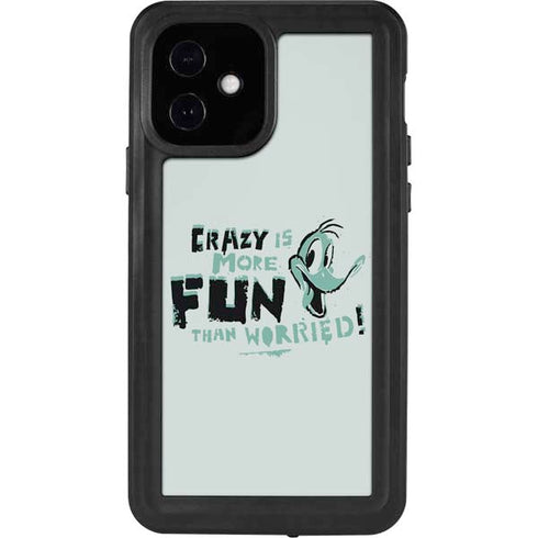 Looney Tunes Daffy Duck Crazy iPhone 12 Waterproof Case