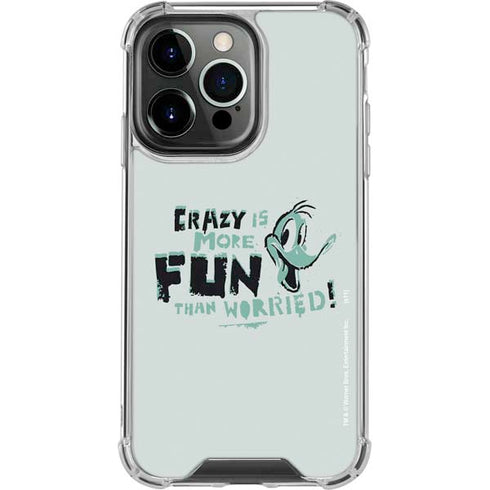 Looney Tunes Daffy Duck Crazy iPhone 14 Pro Clear Case